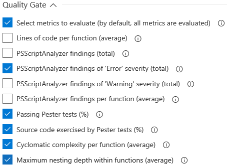 Select Code Metrics